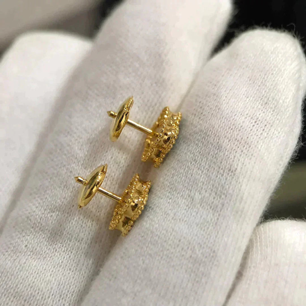 [Imperial] CLOVER MINI 9.5MM MALACHITE  EARRINGS