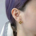 [Imperial] CLOVER MEDIUM 1 MOTIFS LASER EARRINGS