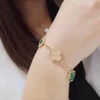 [Imperial]New  CLOVER 5 MOTIF MALACHITE BRACELET COLLECTION