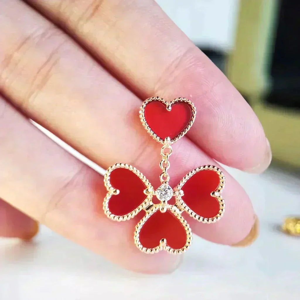 [Imperial] SWEET CLOVER CARNELIAN EARRINGS