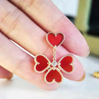 [Imperial] SWEET CLOVER CARNELIAN EARRINGS