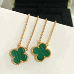 [Imperial] CLOVER 15MM MALACHITE SINGLE FLOWER  NECKLACE