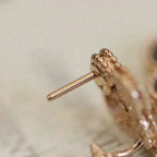 [Imperial] CLOVER MEDIUM 1 MOTIFS FUll DIAMOND EARRINGS