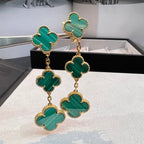 [Imperial] CLOVER MALACHITE 3 MOTIFS GOLD