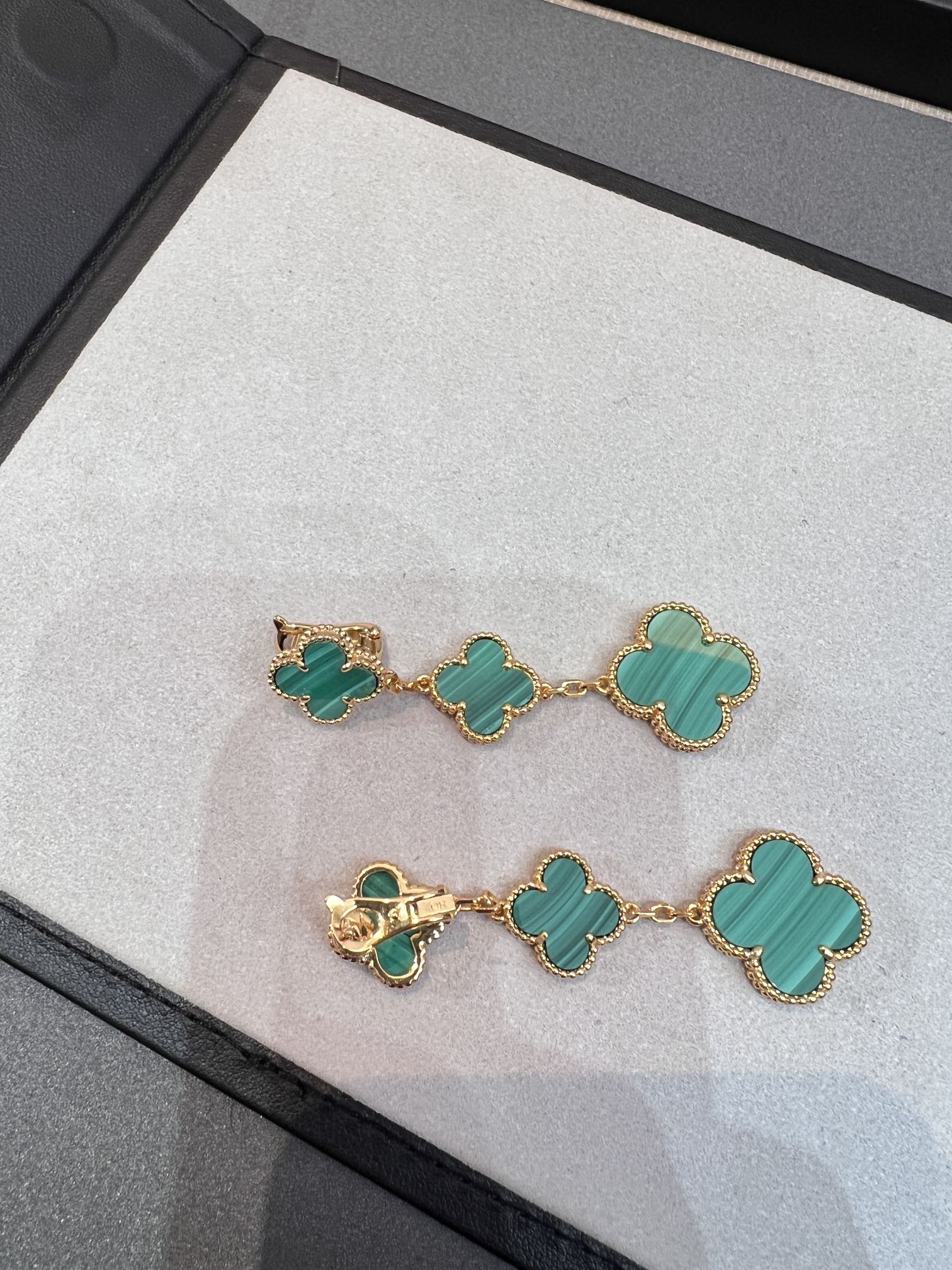 [Imperial] CLOVER MALACHITE 3 MOTIFS GOLD