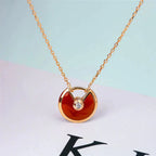 [Imperial] AMULETTE GOLD CARNELIAN ONYX NECKLACE