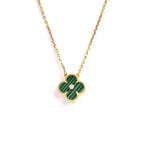 [Imperial] CLOVER 15MM DIAMOND TURQUOISE NECKLACE