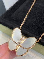 [Imperial] BUTTERFLY GOLD MOP DIAMOND NECKLACE
