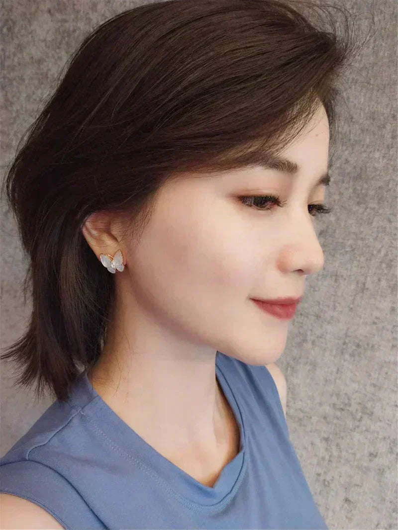 [Imperial] BUTTERFLY MOP DIAMOND EARRINGS