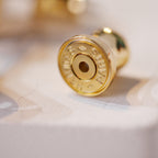 [Imperial] MINI POP H GOLD EARRINGS GREY
