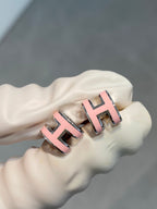 [Imperial] MINI POP H SILVER EARRINGS PINK