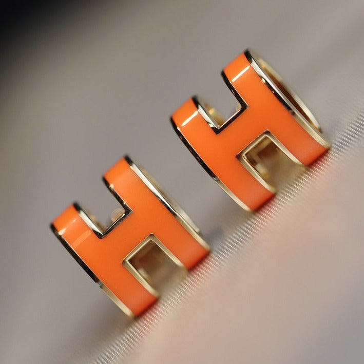 [Imperial] MINI POP H EARRINGS ORANGE
