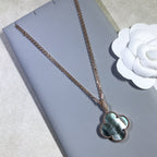[Imperial] CLOVER 25MM GOLD DARK MOP BIG CLOVER NECKLACE