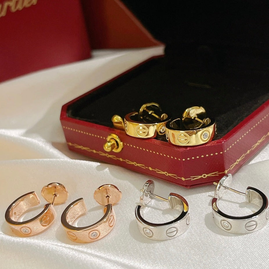 [Imperial] LOVE EARRINGS 5.7MM 2 DIAMONDS