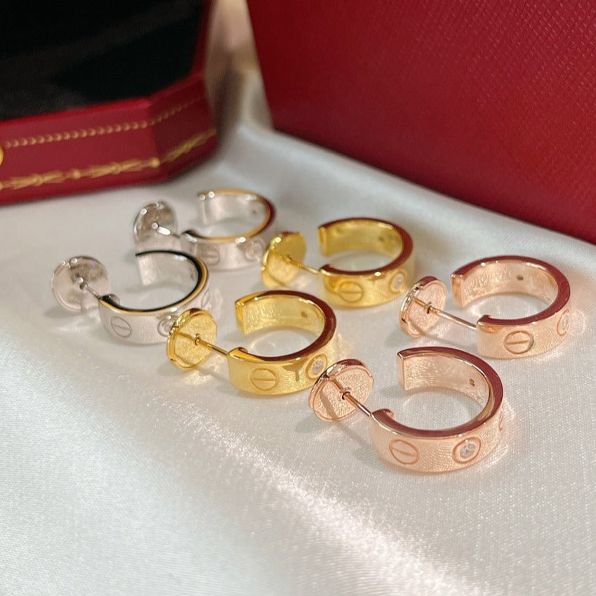 [Imperial] LOVE EARRINGS 5.7MM 2 DIAMONDS