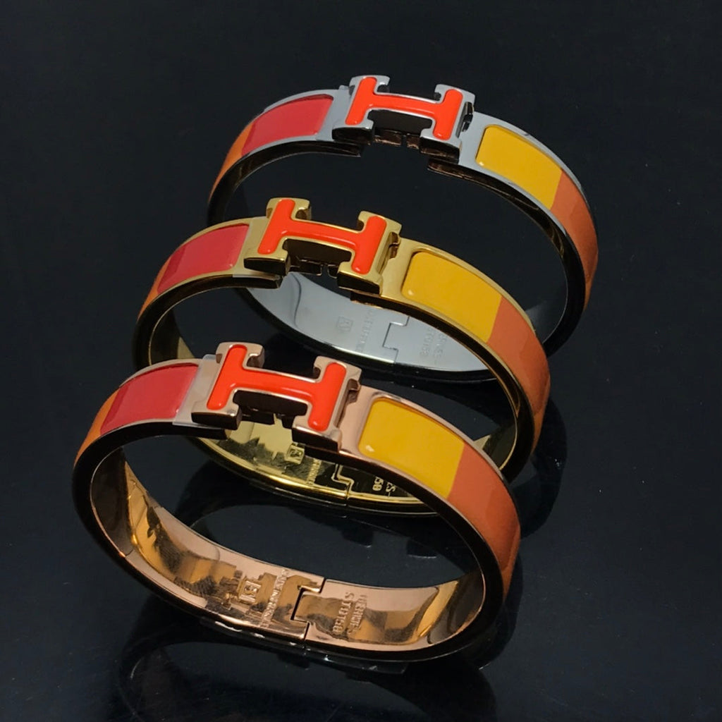 [Imperial] H BRACELET ORANGE RAINBOW CERAMIC