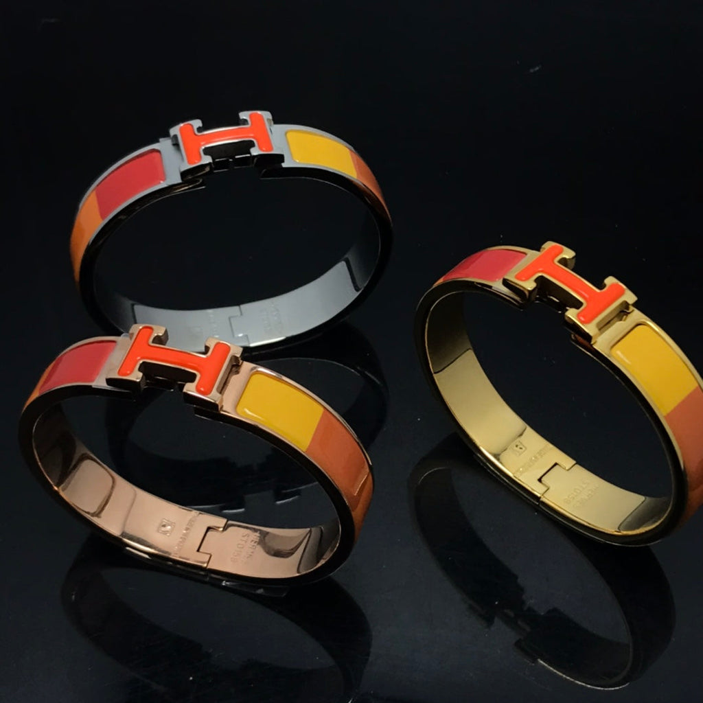 [Imperial] H BRACELET ORANGE RAINBOW CERAMIC