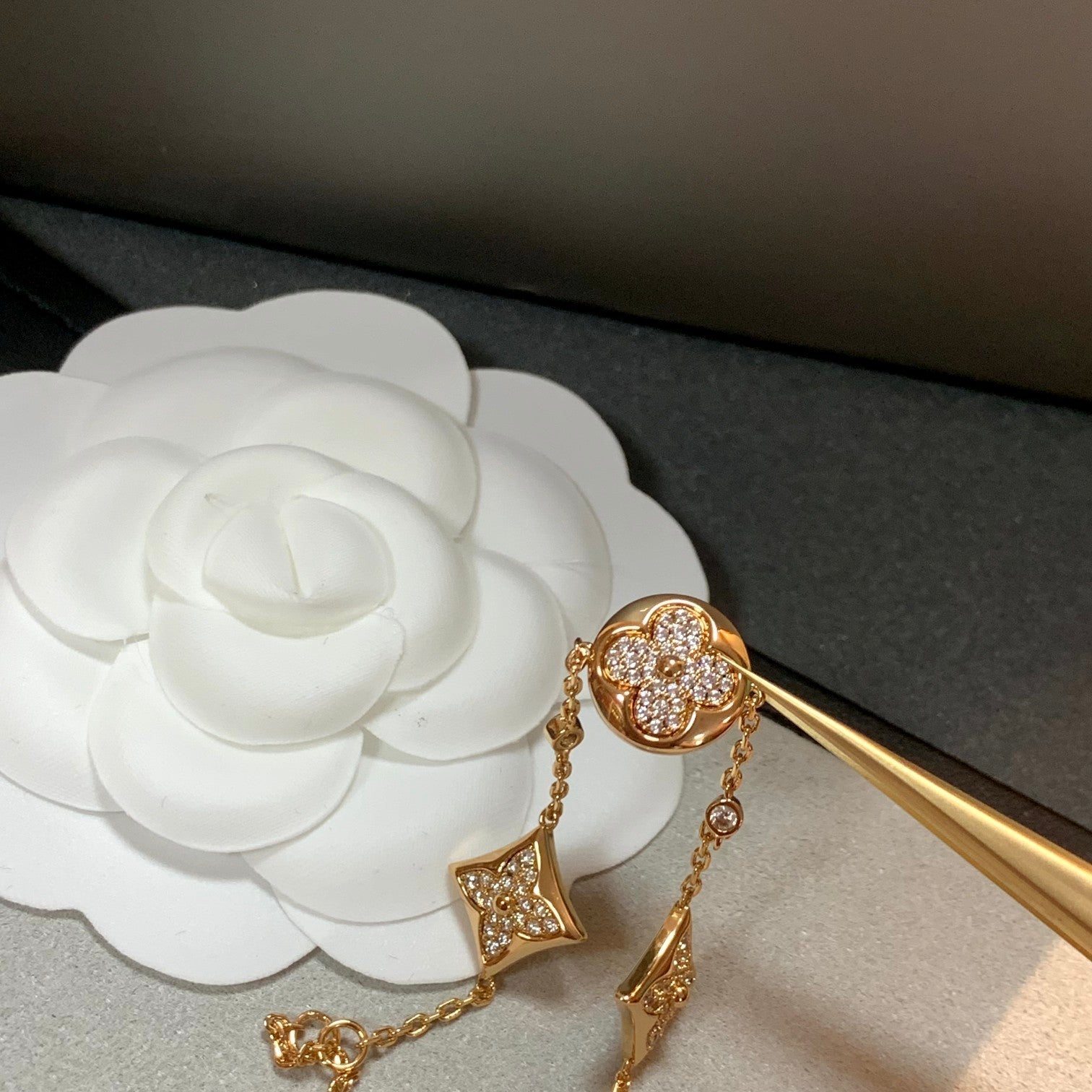 [Imperial] STAR AND SUN 4 MOTIFS GOLD DIAMONDS BRACELET