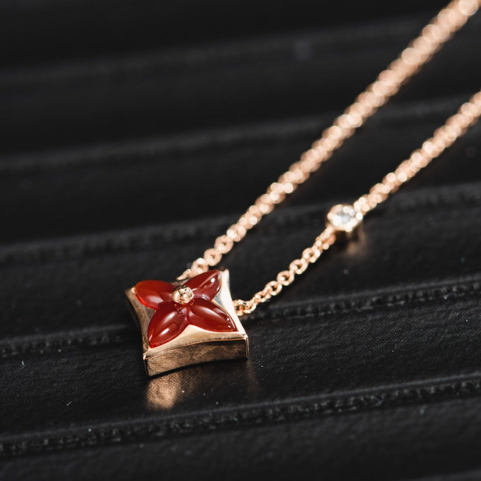 [Imperial] STAR NECKLACE PINK GOLD 1 DIAMOND