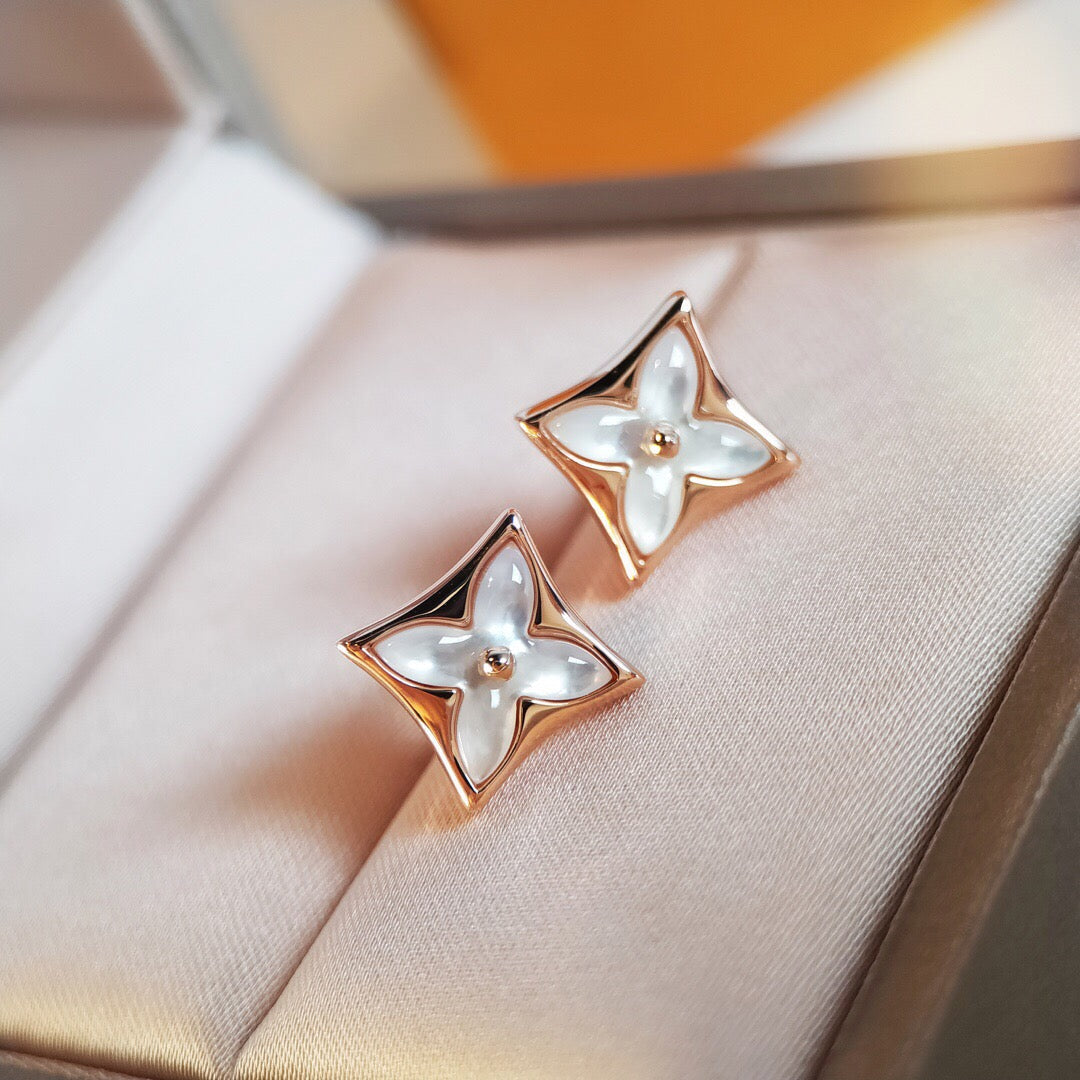 [Imperial] STAR MOP PINK GOLD EARRINGS