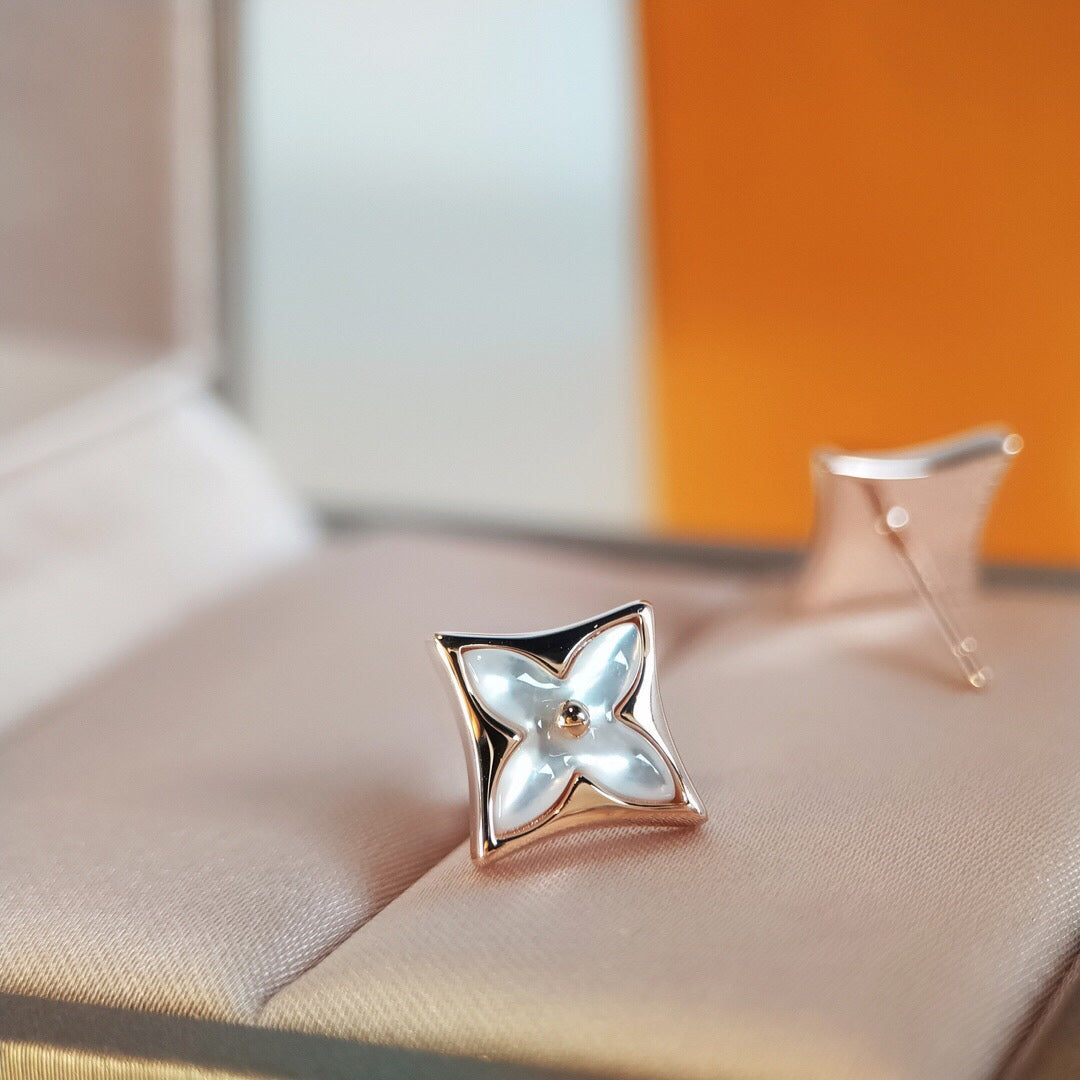 [Imperial] STAR MOP PINK GOLD EARRINGS
