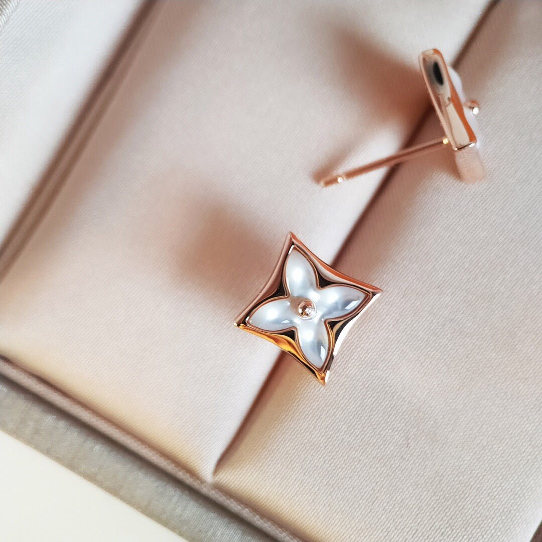 [Imperial] STAR MOP PINK GOLD EARRINGS