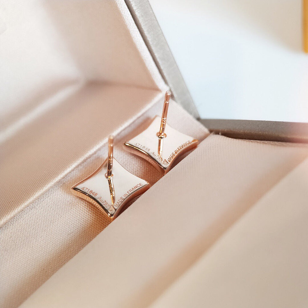 [Imperial] STAR MOP PINK GOLD EARRINGS