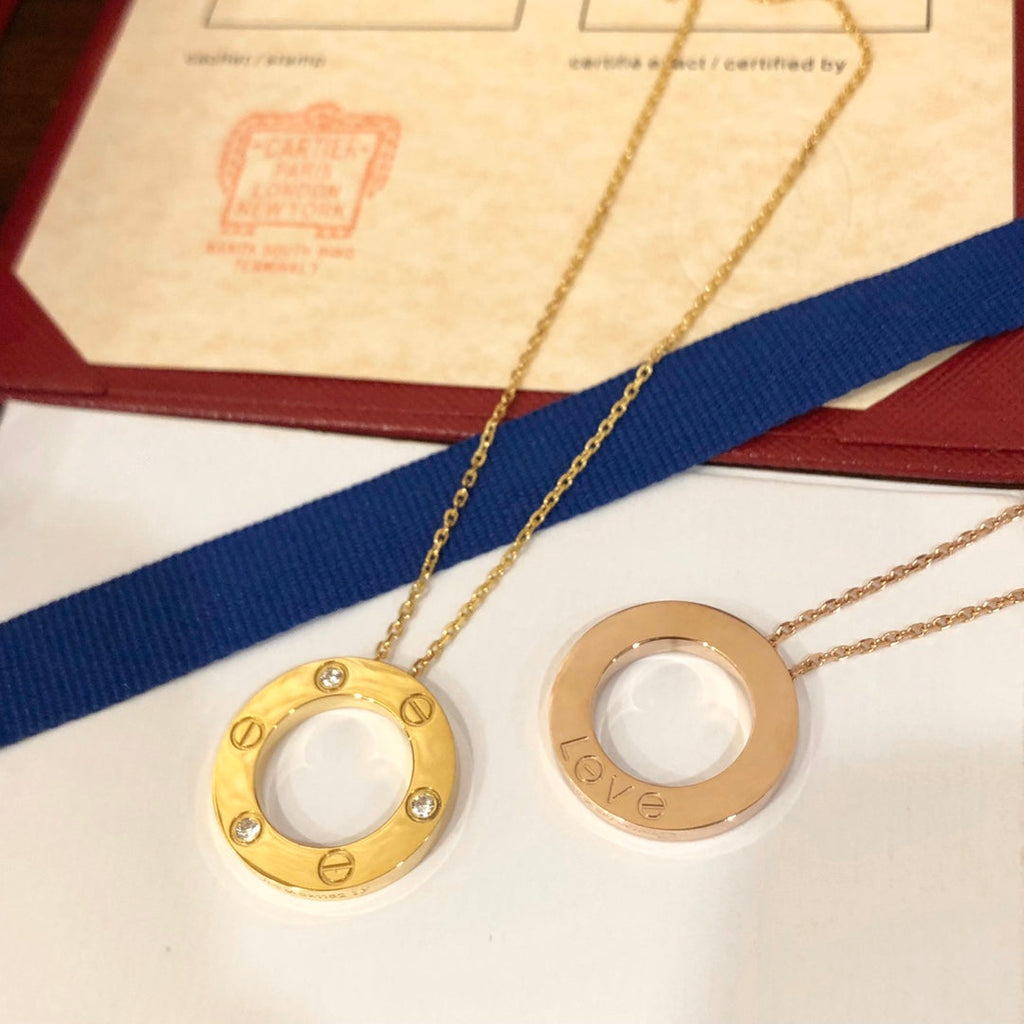 [Imperial] LOVE NECKLACE 16MM 3 DIAMONDS