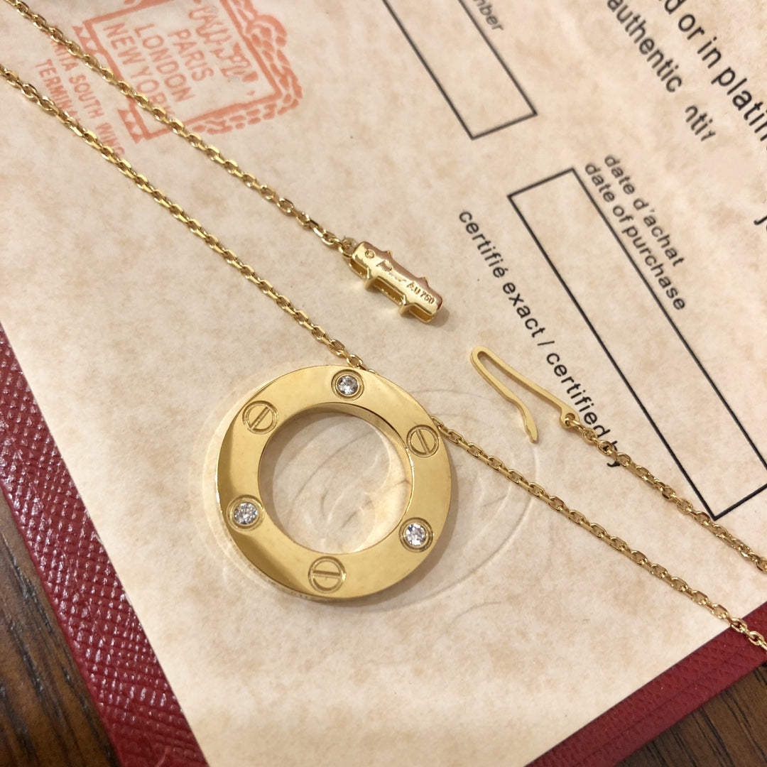 [Imperial] LOVE NECKLACE 16MM 3 DIAMONDS