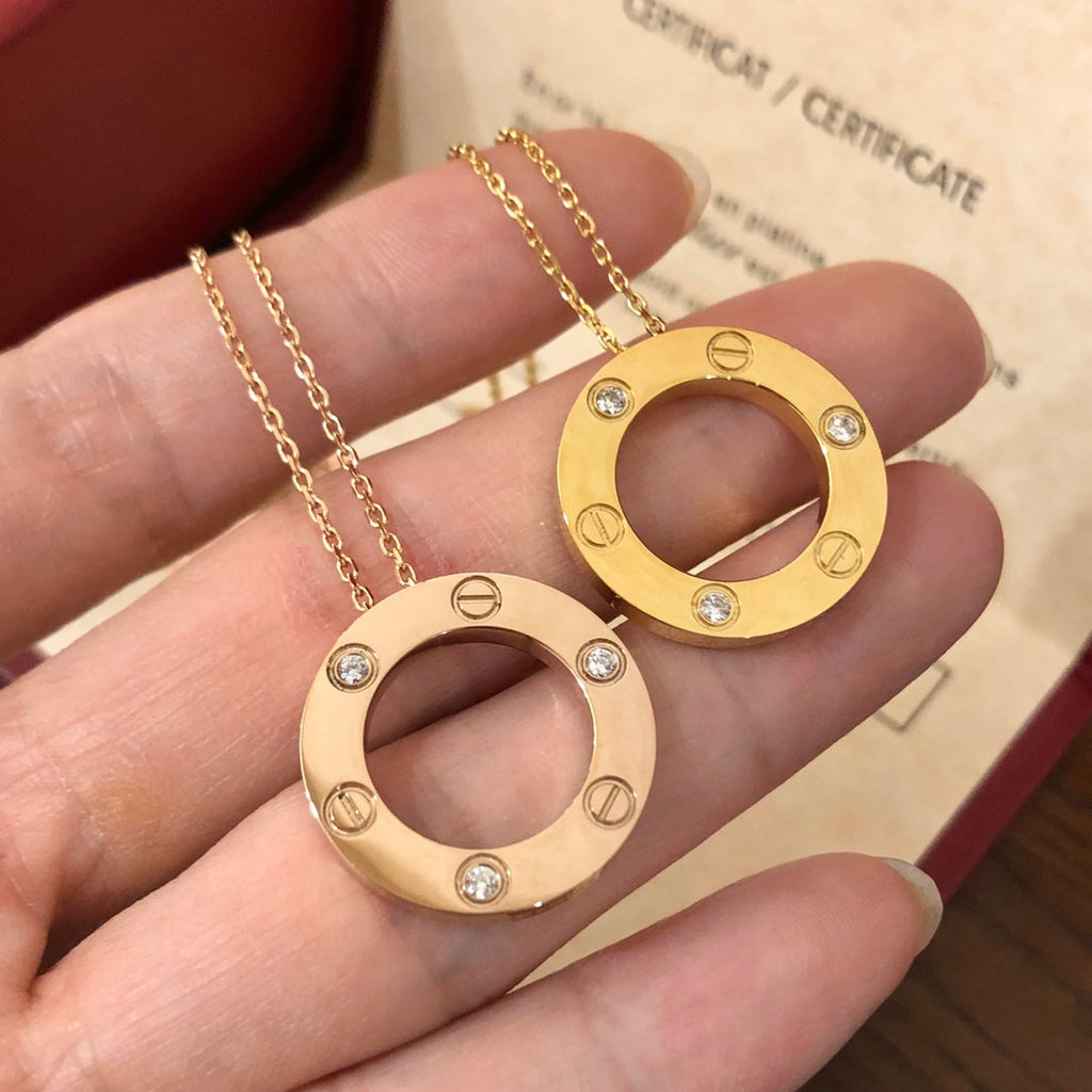 [Imperial] LOVE NECKLACE 16MM 3 DIAMONDS