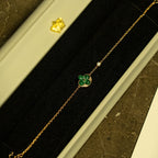 [Imperial] SUN MALACHITE 1 DIAMOND PINK GOLD BRACELET
