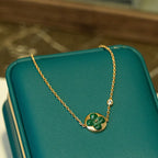 [Imperial] SUN MALACHITE 1 DIAMOND PINK GOLD BRACELET
