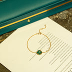 [Imperial] SUN MALACHITE 1 DIAMOND PINK GOLD BRACELET