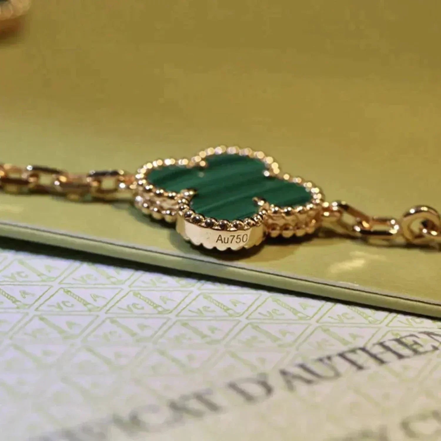 [Imperial]New  CLOVER 5 MOTIF MALACHITE BRACELET COLLECTION
