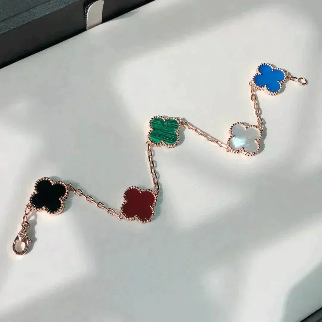 [Imperial]New CLOVER 5 MOTIFS MULTICOLOR BRACELET
