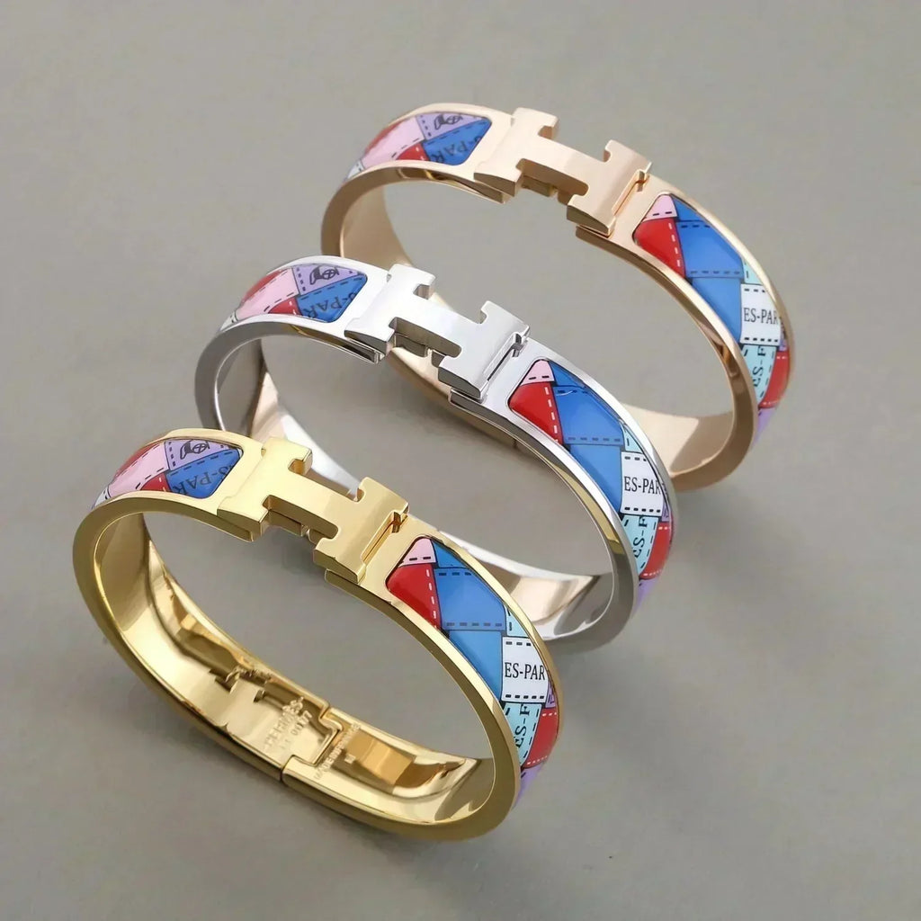 [Imperial] H BRACELET DOTTED BORDER 12MM