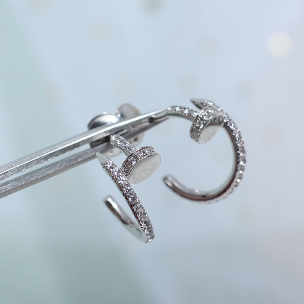 [Imperial] JUSTE EARRINGS 12.75MM SILVER DIAMOND