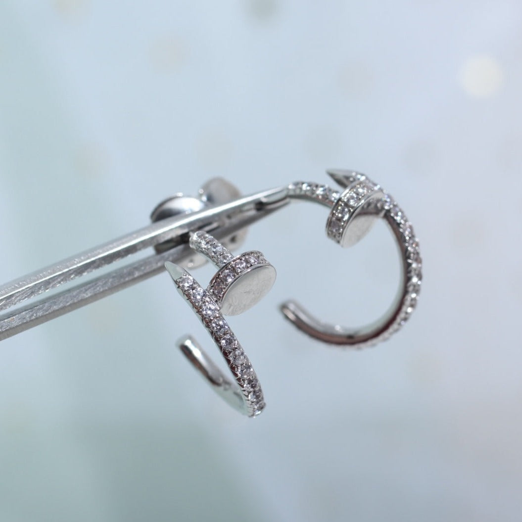[Imperial] JUSTE EARRINGS 12.75MM SILVER DIAMOND