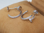 [Imperial] JUSTE EARRINGS 12.75MM SILVER DIAMOND