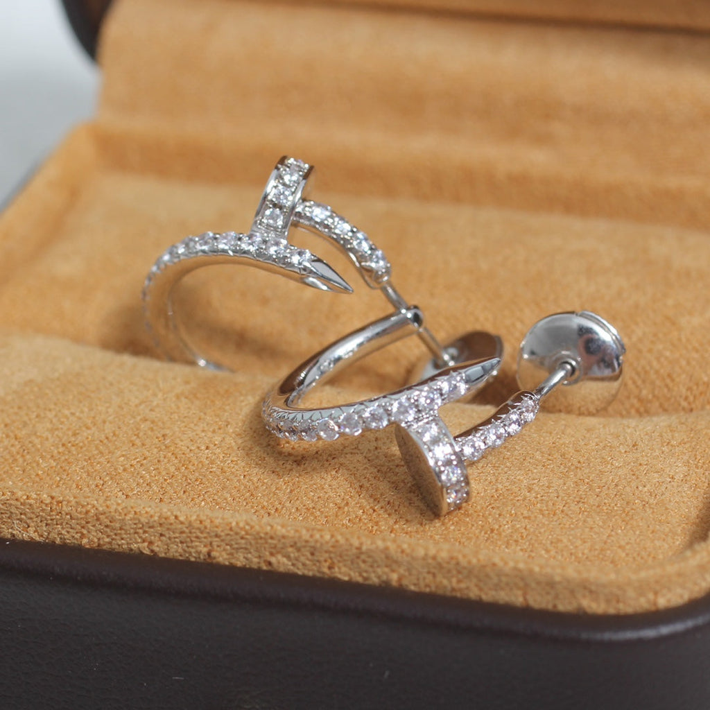 [Imperial] JUSTE EARRINGS 12.75MM SILVER DIAMOND