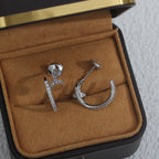 [Imperial] JUSTE EARRINGS 12.75MM SILVER DIAMOND