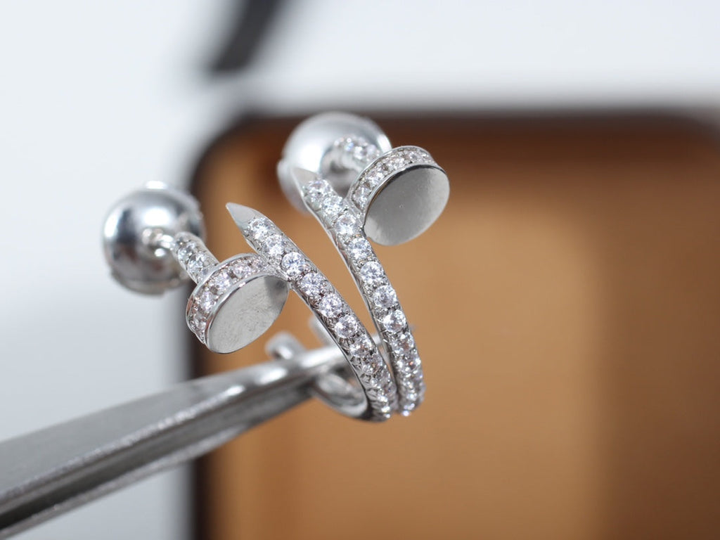 [Imperial] JUSTE EARRINGS 12.75MM SILVER DIAMOND