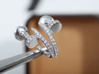 [Imperial] JUSTE EARRINGS 12.75MM SILVER DIAMOND