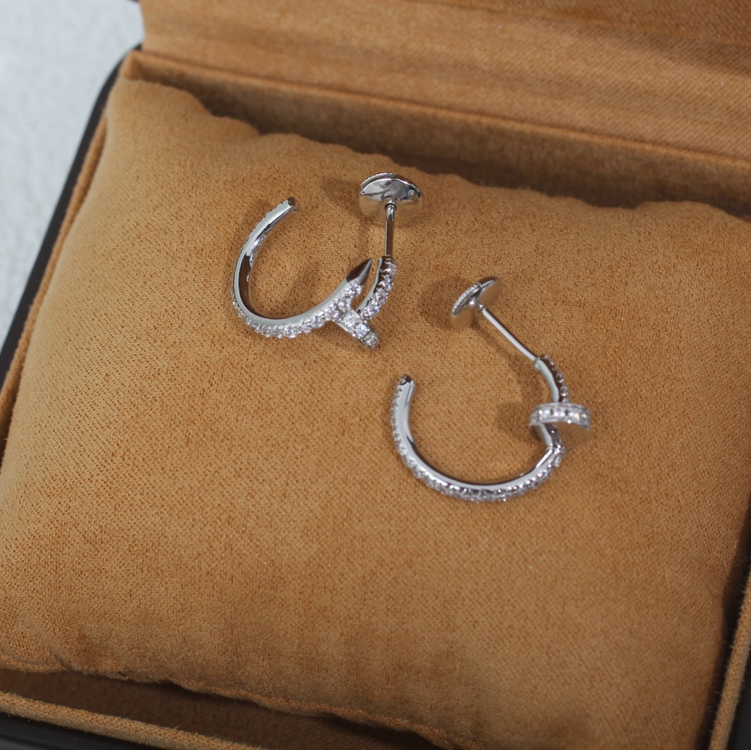 [Imperial] JUSTE EARRINGS 12.75MM SILVER DIAMOND
