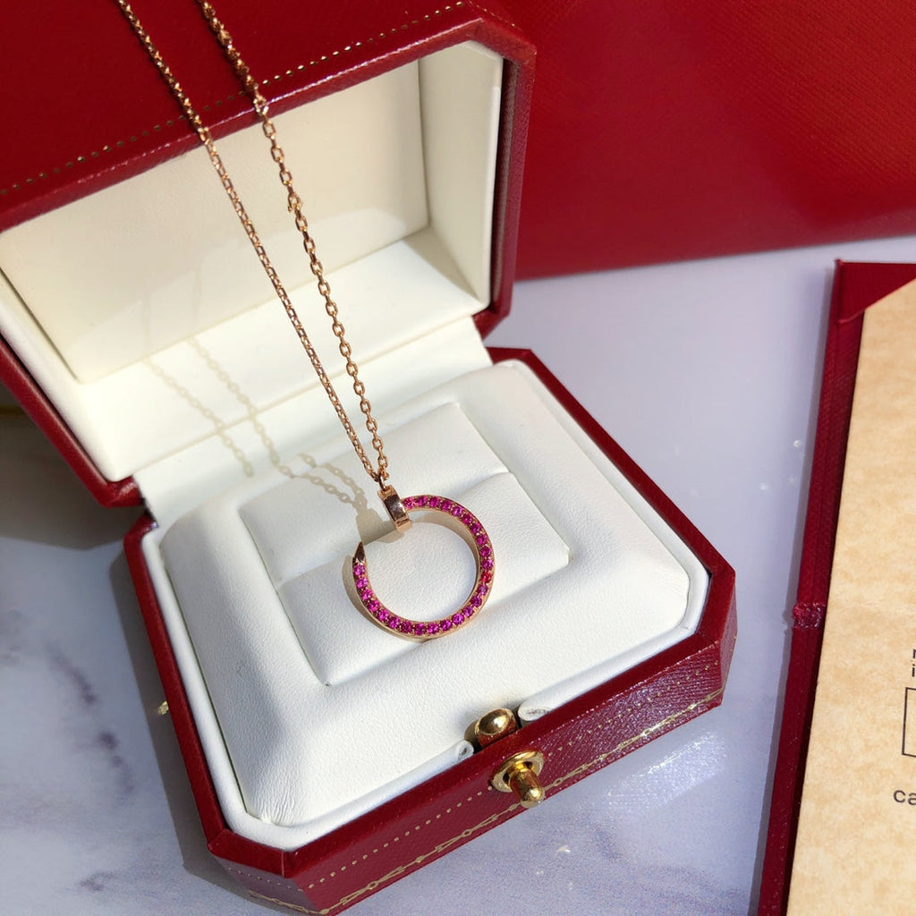 [Imperial] JUSTE NECKLACE GOLD RED DIAMONDS
