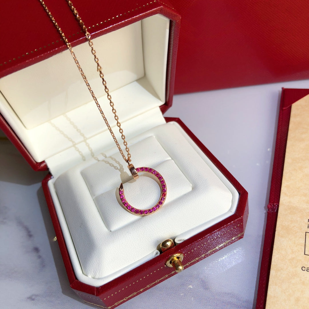 [Imperial] JUSTE NECKLACE GOLD RED DIAMONDS