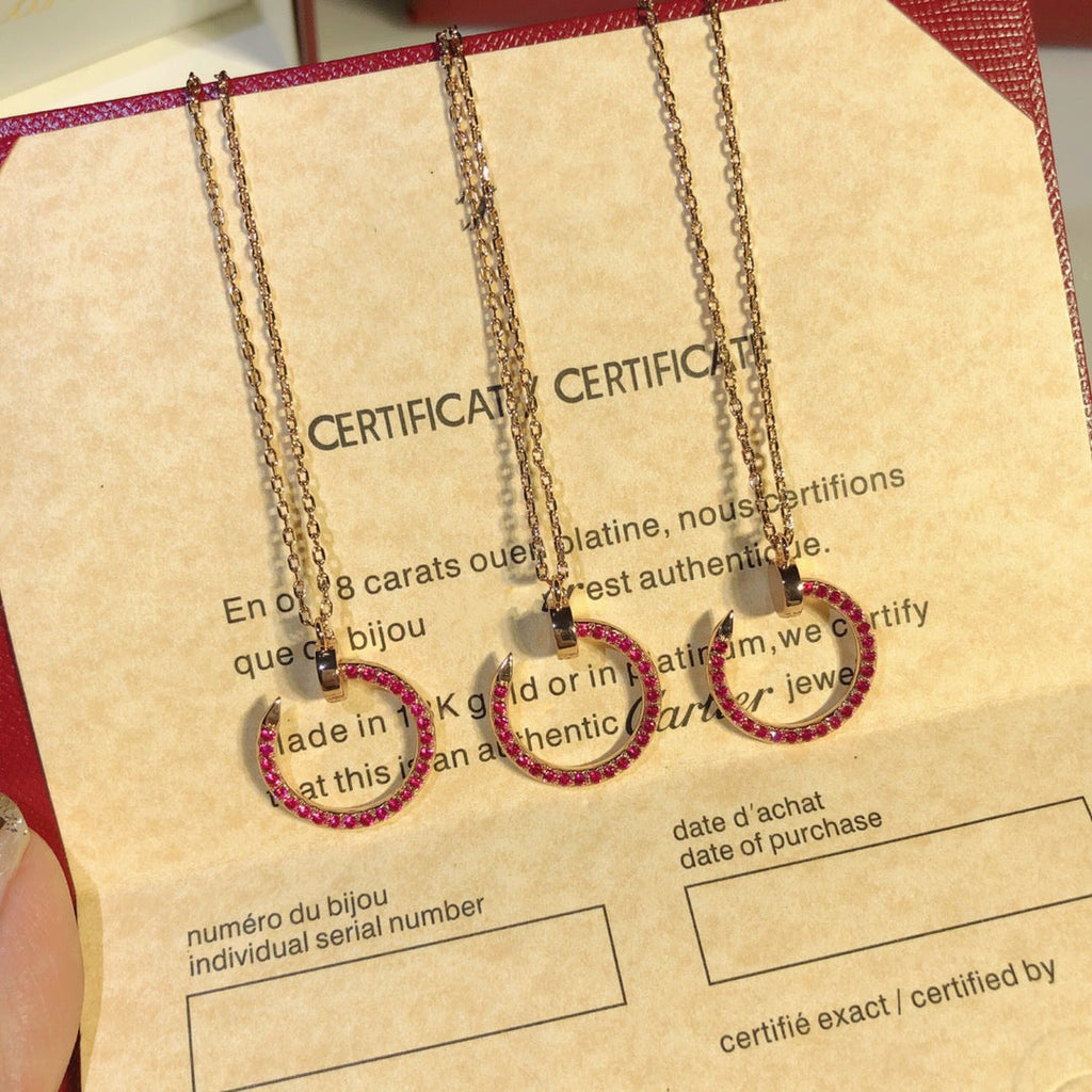 [Imperial] JUSTE NECKLACE GOLD RED DIAMONDS