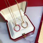 [Imperial] JUSTE NECKLACE GOLD RED DIAMONDS
