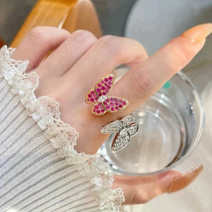 [Imperial] TWIN BUTTERFLY DIAMOND RING
