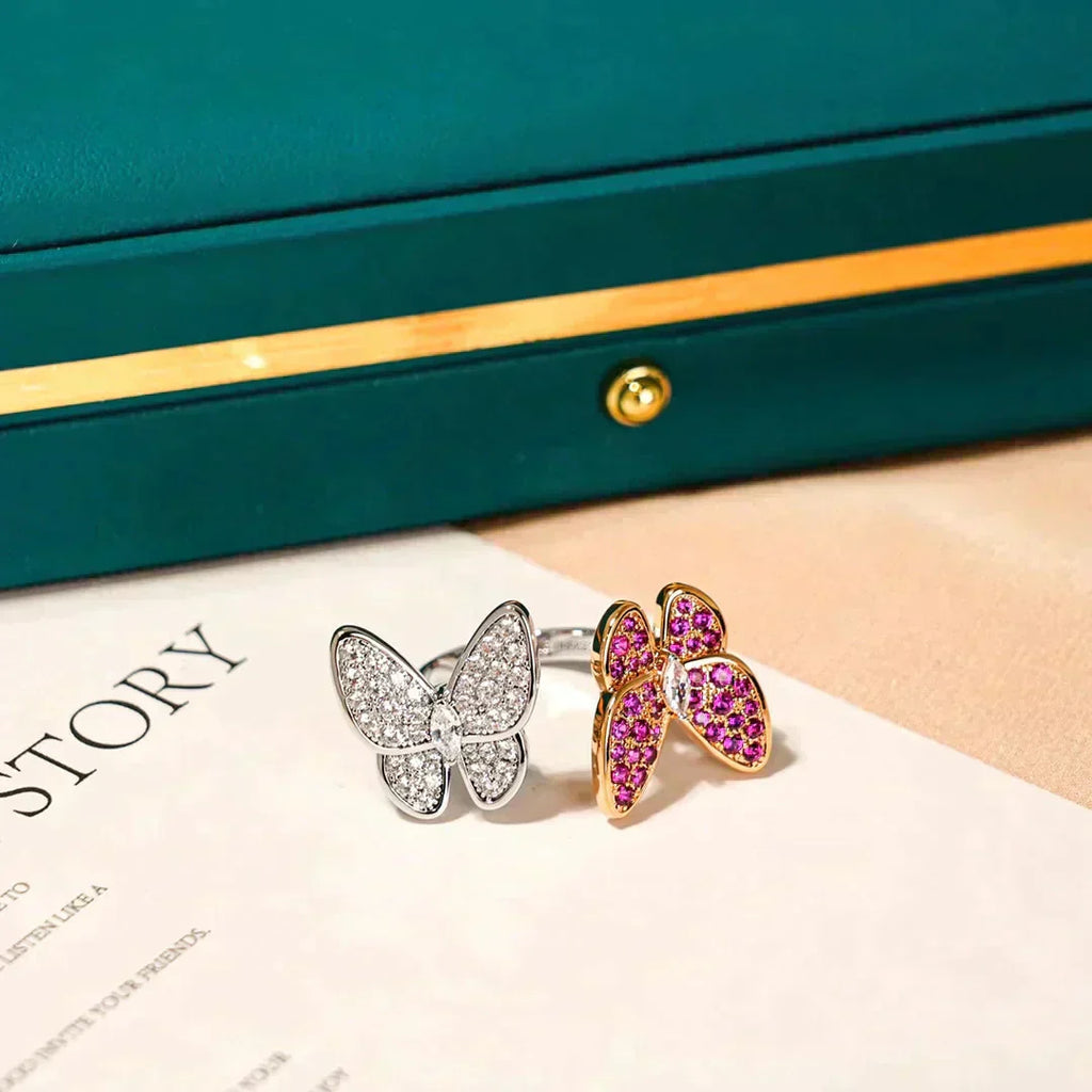 [Imperial] TWIN BUTTERFLY DIAMOND RING